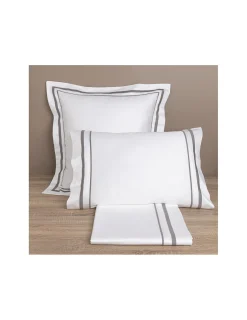 Portugal Natura 500 Fios - Fronhas 60x60 cm - 100% algodão cetim branco -  Linea Imperiale Clearance