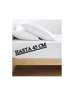 Portugal Natura 400 Fios - Lençol capa ajustável 100% algodão percal branco Clearance