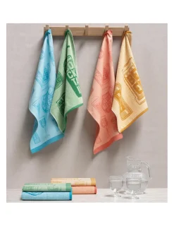 Portugal Natura 4 Panos de cozinha felpo 50x50 cm - Panos cozinha 100% algodão 440 gr.- Drink Lasa Home Discount