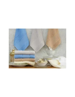 Portugal Natura 12 Panos de cozinha em felpo para bordar ponto de cruz 50x50 cm com 380 gr./m2 Branco Online