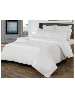 Portugal Natura Cama 200x200 cm - 500 Fios - Jogo de lençóis 100% algodão cetim branco Clearance