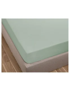 Portugal Natura lençol de baixo ajustável 105x200 + 30 cm - Lençol capa cama 105 - Lençol algodão percal Verde Best