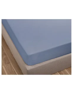 Portugal Natura lençol de baixo ajustável 90x200 + 30 cm - Lençol capa cama 90 - Lençol algodão percal Azul Outlet