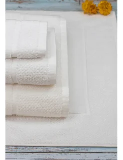 Portugal Natura 30x30 cm - 50 Toalhas Brancas 100% algodão fio torcido 500 gr. Clearance