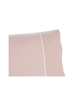 Portugal Natura 180x220 cm - Jogo saco de edredão cetim 300 fios rosa seco - Riscas Jacquard Outlet