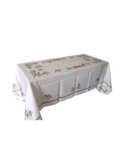 Portugal Natura 175x275 cm Toalha de mesa de linho bordada a mão -  bordados da lixa - Creative Navidad / Natal Outlet