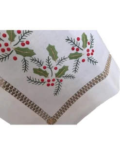 Portugal Natura 175x275 cm Toalha de mesa de linho bordada a mão -  bordados da lixa - Creative Navidad / Natal Outlet