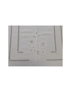 Portugal Natura 180x350 Toalha de mesa de linho bordada a mão - bordados da lixa Creative Rosemary 2021 Outlet