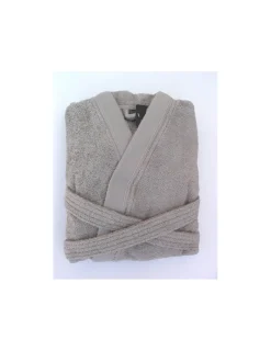 Portugal Natura XL - ROBE KIMONO 100% ALGODÃO PENTEADO EM Taupe